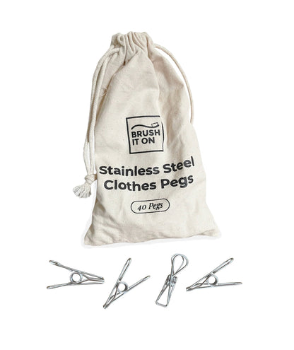 Stainless Steel Pegs 40 Pack